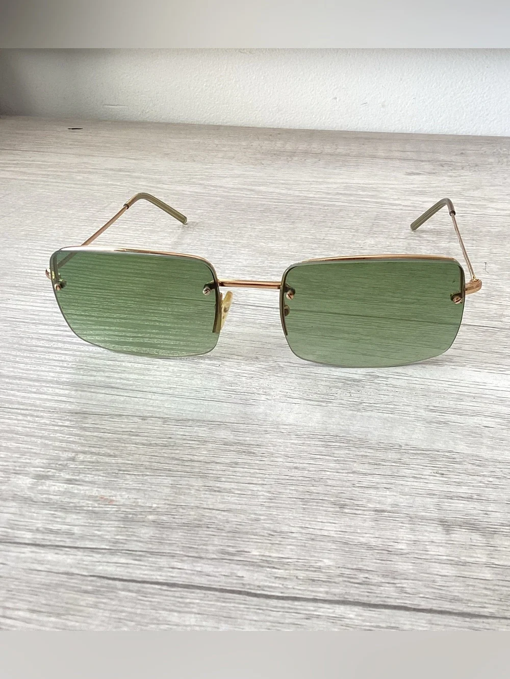 Y2K Gucci Vintage GG 1653/S Blue Square Gradient Unisex Sunglasses